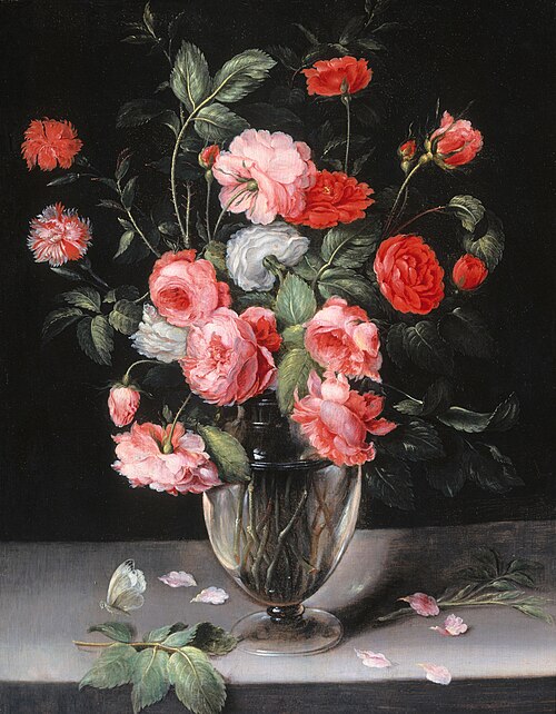 Still Life with Flowers in a Glass Vase, 1650, Alexandre Adriaenssen