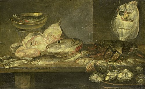 Nature morte aux poissons, 1660, Alexandre Adriaenssen
