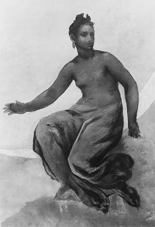 Anahita: A Study for "The Flight of Night", 1878, William Morris Hunt
