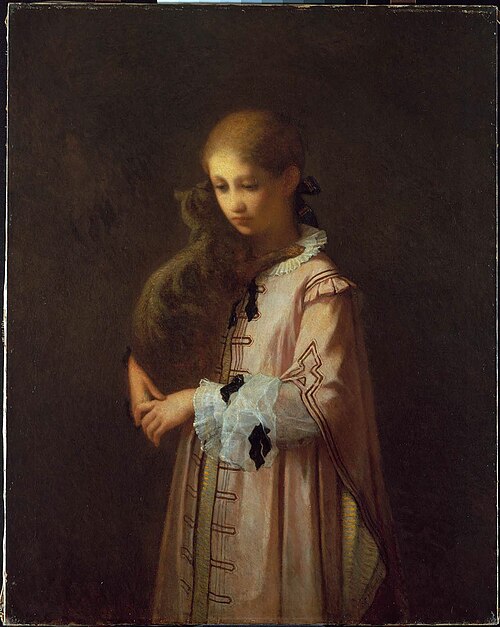 Girl with Cat, 1856, William Morris Hunt