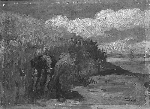 Man in Wheat Field, , William Morris Hunt