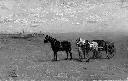 Beach Scene with Horses, 1874, William Morris Hunt