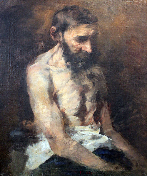 Male semi-nude, 1889, Vilma Lwoff-Parlaghy