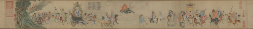 丁观鹏临罗汉图卷, , Ding Guanpeng