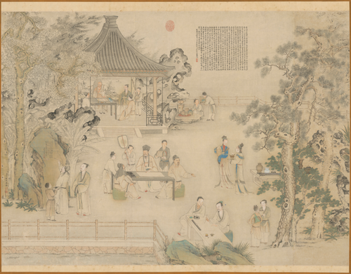 丁观鹏西园雅集图轴, , Ding Guanpeng