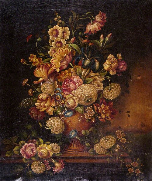 Still Life with Flowers in a Vase, 1680, Jan van Huysum
