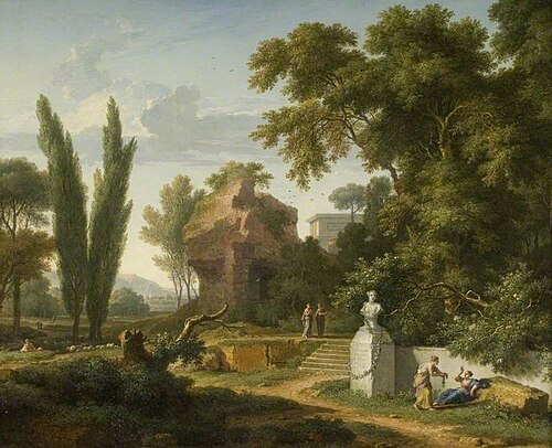 Classical Landscape with Figures, , Jan van Huysum