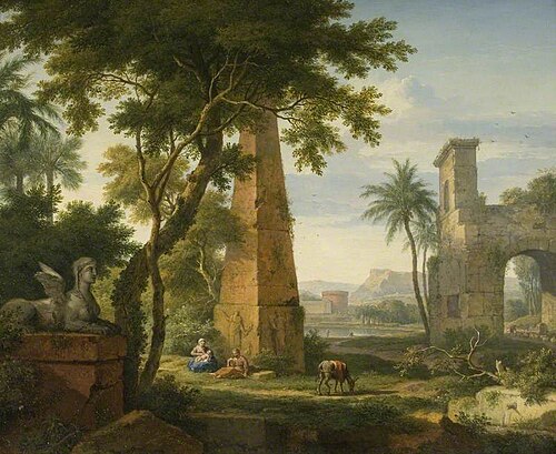 The Flight into Eqypt, , Jan van Huysum
