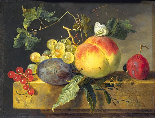 Nature morte aux fruits, 1724, Jan van Huysum