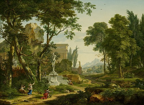 Arcadian Landscape, 1728, Jan van Huysum