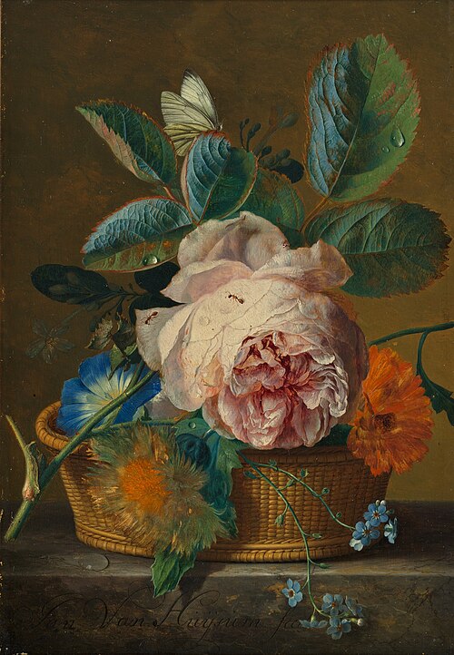 Basket with flowers, 1733, Jan van Huysum