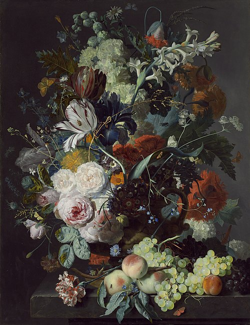 Still Life with Flowers and Fruit, 1715, Jan van Huysum