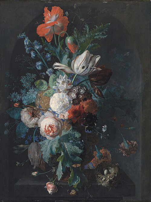 A Vase with Flowers, 1750, Jan van Huysum