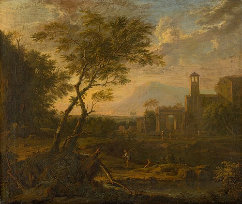 Italian Landscape, 1723, Jan van Huysum