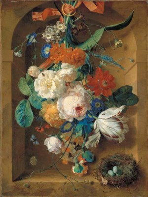Festoon of Flowers, 1730, Jan van Huysum