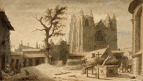 La Cathédrale et l'Abside de la collégiale Notre-Dame, 1646, Lambert Doomer