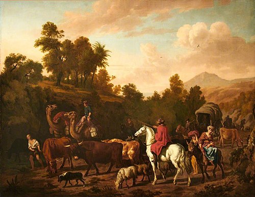 Mountainous Landscape with a Caravan, 1676, Dirck van den Bergen