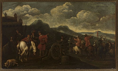 A battle scene, , Dirk Maas