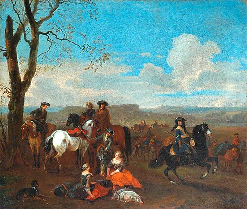 Hunting Scene in Wooded Landscape, , Dirk Maas