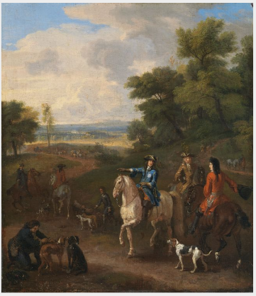 William III Hunting at Het Loo, 1696, Dirk Maas