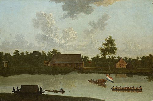 De suikerplantage Waterlant in Suriname, 1708, Dirk Valkenburg