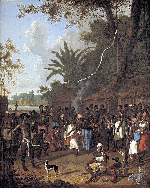 Slave "Play" on a Sugar Plantation in Surinam, 1707, Dirk Valkenburg