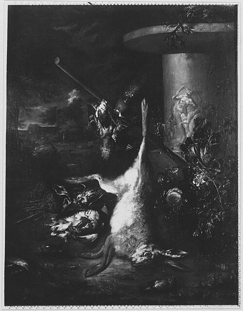 Dead hare, 1698, Dirk Valkenburg