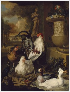 Birds with Urn in a Landscape, 1700, Dirk Valkenburg