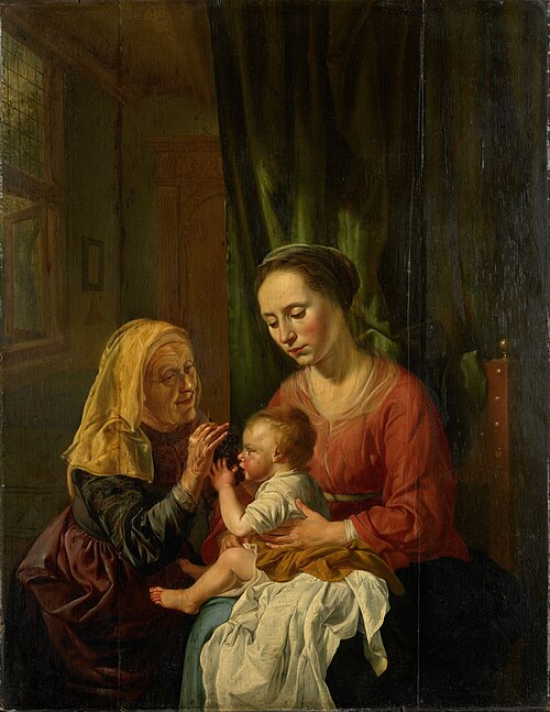 Virgin and Child with St Anne, 1630, Dirck Hoogstraten
