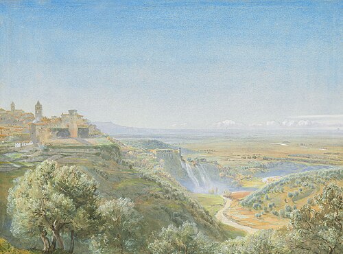 Tivoli, the Roman Campagna in the distance, , John Brett