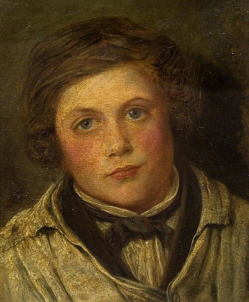 Head of a Young Boy, 1850, John Brett