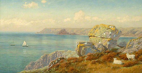 Carthillon Cliffs, 1878, John Brett