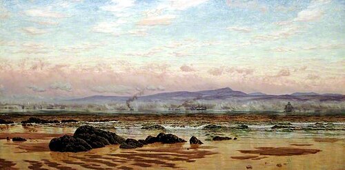 Procession of Craft up to Bristol in a Fog, 1888, John Brett