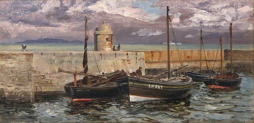 Newhaven Harbour, 1884, John Brett