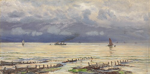 A View of Felixstowe, 1893, John Brett