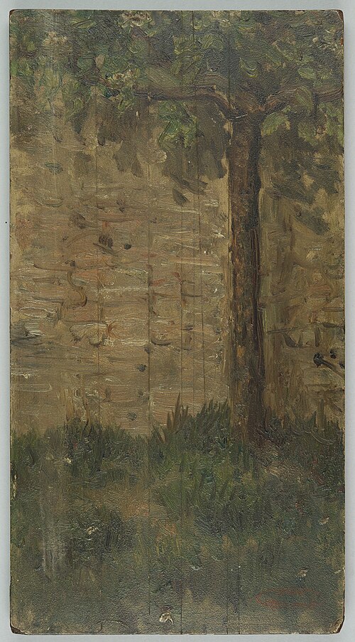 Landschap met boom aan waterkant, 1900, Jozef Israëls