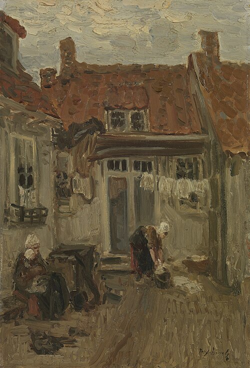 Courtyard, 1892, Jozef Israëls
