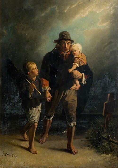 The Widower, the Fisherman's Return, 1854, Jozef Israëls