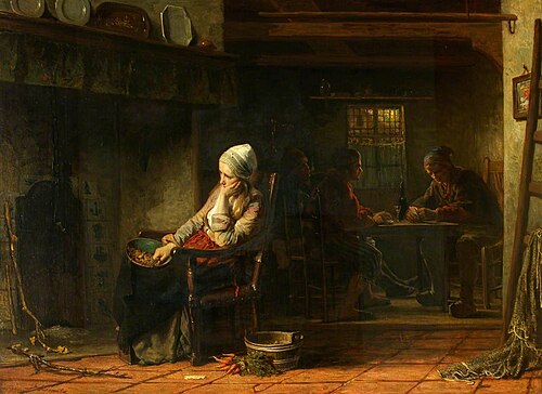 An Unhappy Woman; Domestic Sorrows, , Jozef Israëls