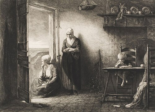 אחרי הסערה, 1858, Jozef Israëls