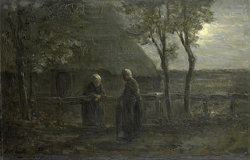 Neighborly conversation, 1897, Jozef Israëls