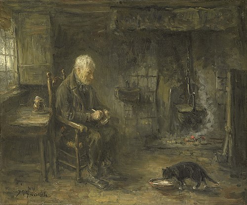 Interior of a Peasant Hut, 1500, Jozef Israëls