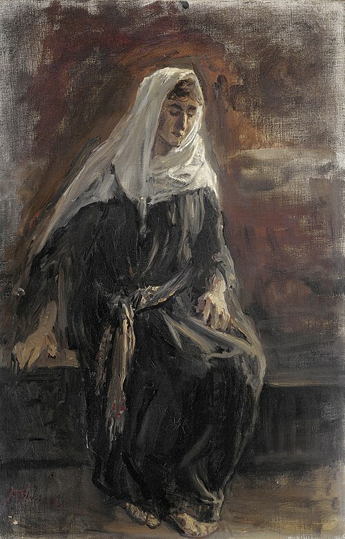 Zittende vrouw, waarschijnlijk Michal, 1899, Jozef Israëls