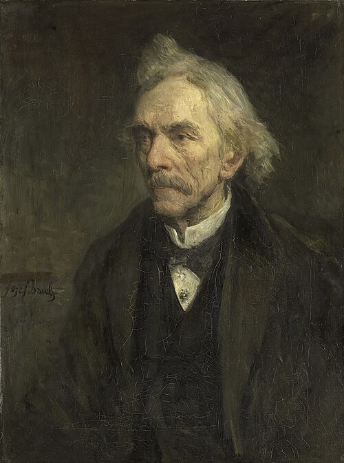 Portrait de Louis Jacques Veltman (1817-1907). Acteur, 1892, Jozef Israëls