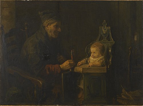 Old Man and Baby, 1889, Jozef Israëls