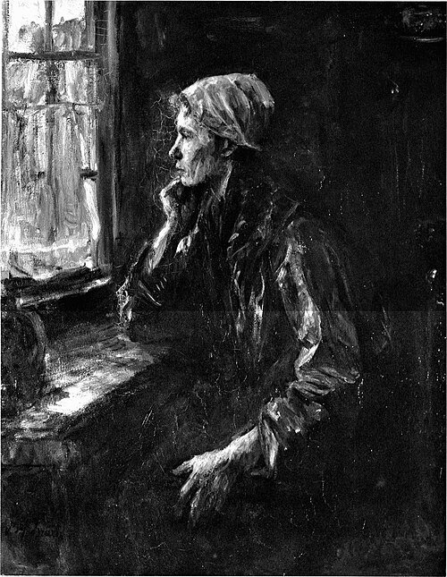 Fisherman's Wife at the Window, 1896, Jozef Israëls