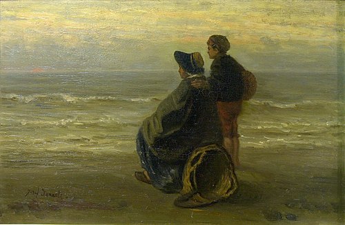 Mother and Child on a Seashore, 1890, Jozef Israëls