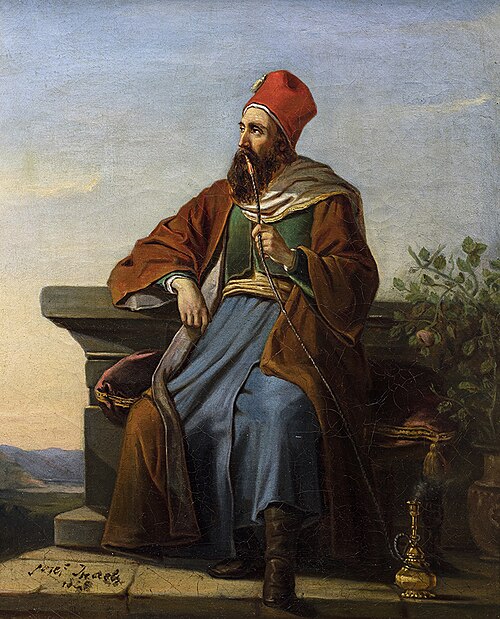 Waterpijp rokende Turk, 1845, Jozef Israëls