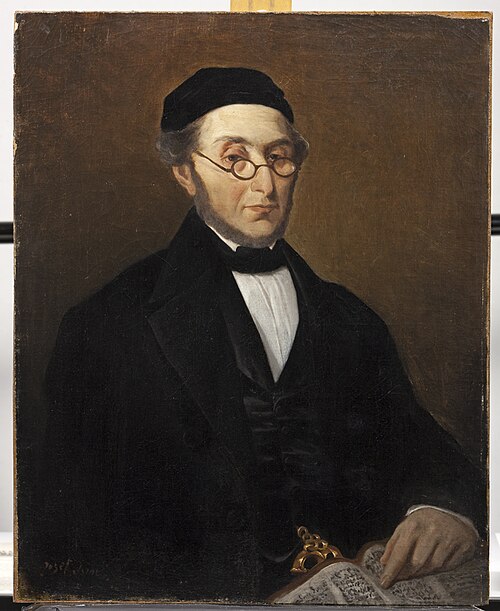 Portrait of Samuel Juda Oppenheim (1785-1873), 1844, Jozef Israëls