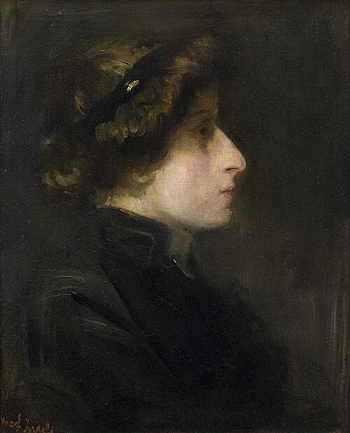 Portrait of Sarah Bernhardt, 1875, Jozef Israëls
